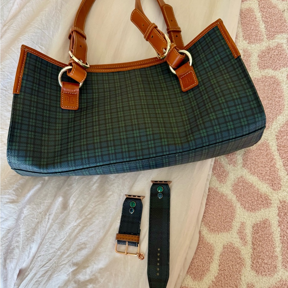 Ralph Lauren purse and Spark’l Apple Watch band size 4 lot